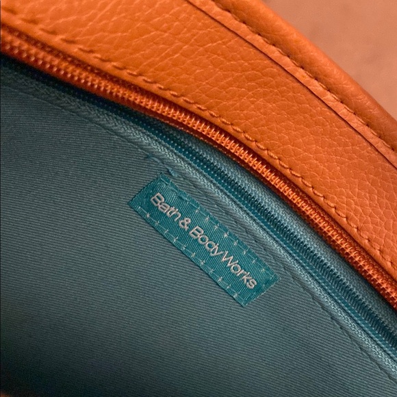 Bath & Body Works Tan and Turquoise Handbag with Corduroy Fabric - Picture 8 of 15